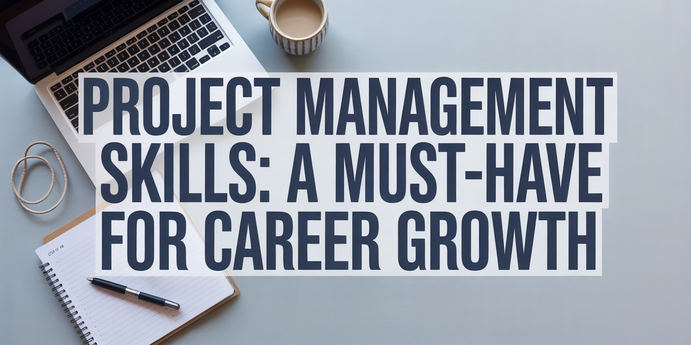 Blog header with the title Project Management Skills: A Must-Have for Career Growth in bold modern typography on a clean professional background.